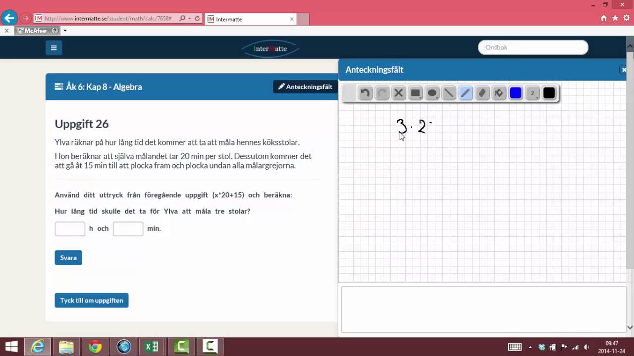 Åk 6 - Uppgift 25, Algebra