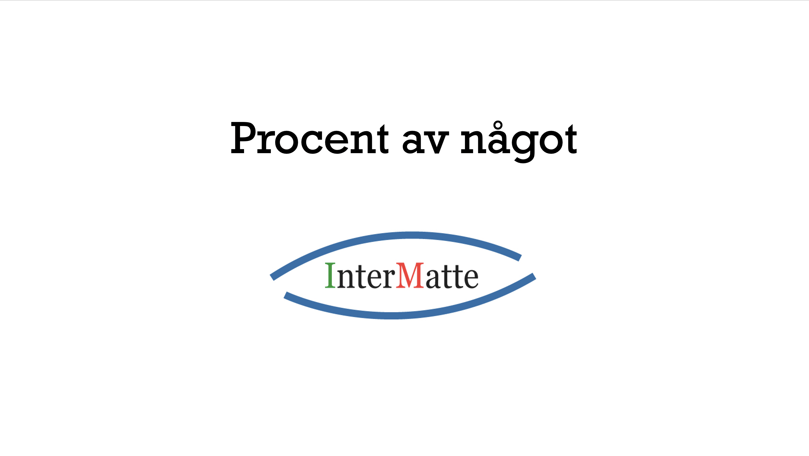 Genomgång 74: Procent av något